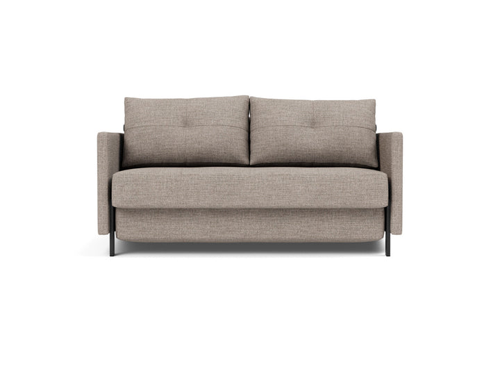 Canapea extensibila cu cotiere Cubed 140x200cm, tesatura la alegere #material_472-yuveno-warm-grey
