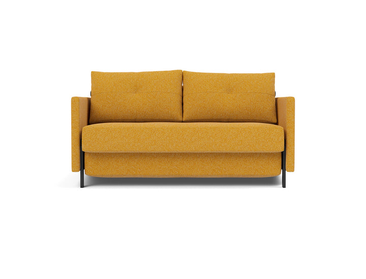 Canapea extensibila cu cotiere Cubed 140x200cm, tesatura la alegere #material_536-boucl-ochre