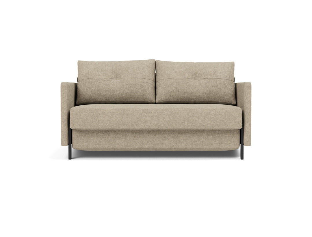 Canapea extensibila cu cotiere Cubed 140x200cm, tesatura la alegere #material_356-taura-sand
