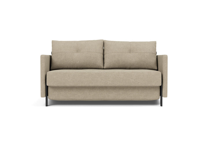 Canapea extensibila cu cotiere Cubed 140x200cm, tesatura la alegere #material_356-taura-sand