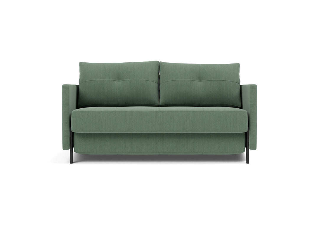 Canapea extensibila cu cotiere Cubed 140x200cm, tesatura la alegere #material_518-elegance-green