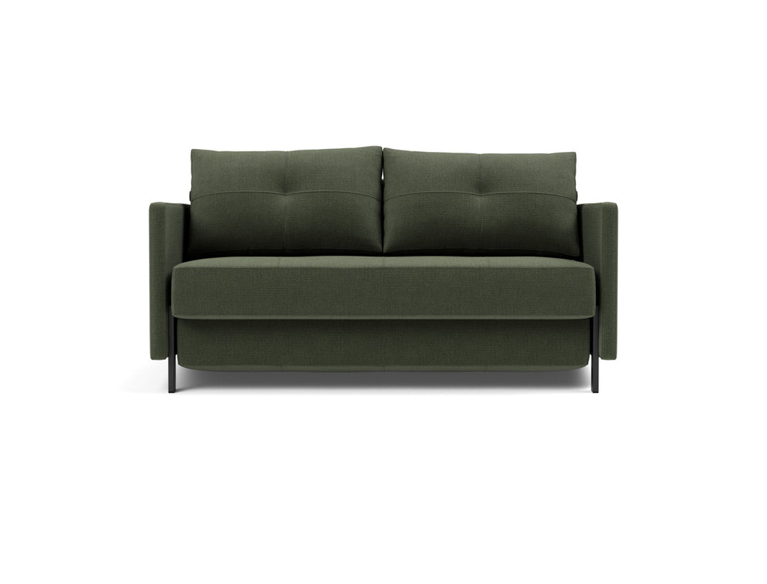 Canapea extensibila cu cotiere Cubed 140x200cm, tesatura la alegere #material_413-esina-olive-green
