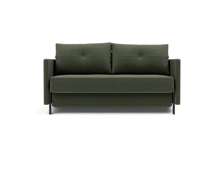 Canapea extensibila cu cotiere Cubed 140x200cm, tesatura la alegere #material_413-esina-olive-green