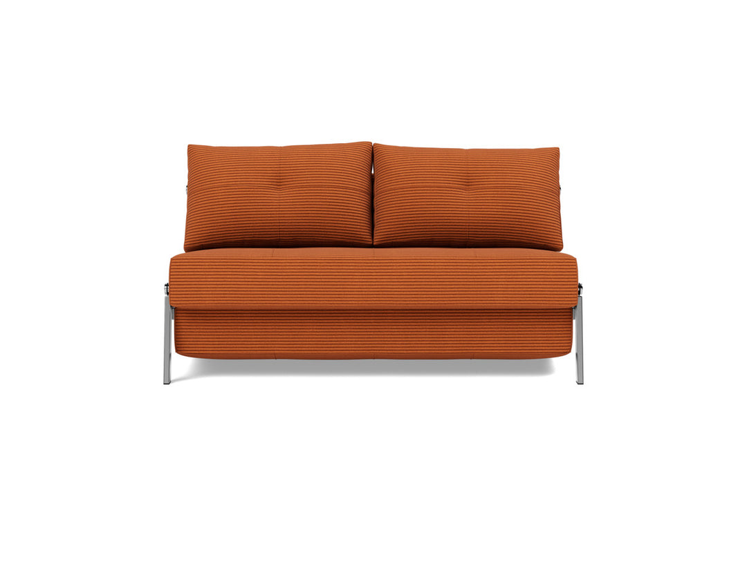 Canapea extensibila Cubed Chrome 140x200cm, tesatura la alegere #material_595-corduroy-burnt-orange