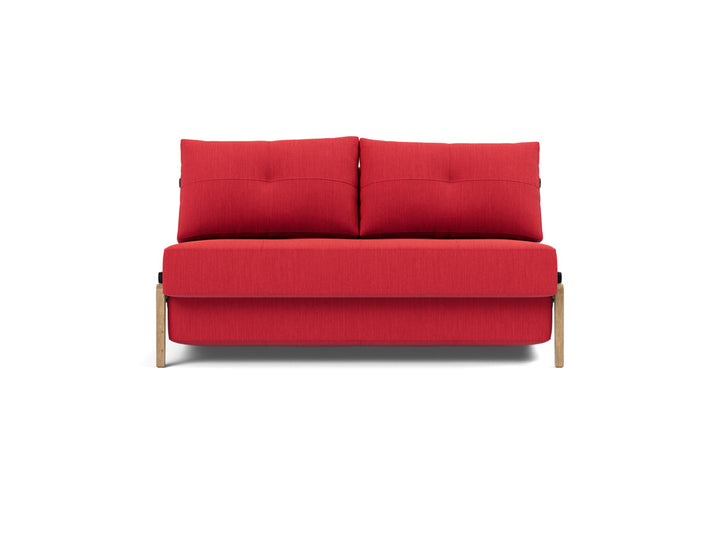 Canapea extensibila Cubed Wood 140x200cm, tesatura la alegere #material_511-elegance-red
