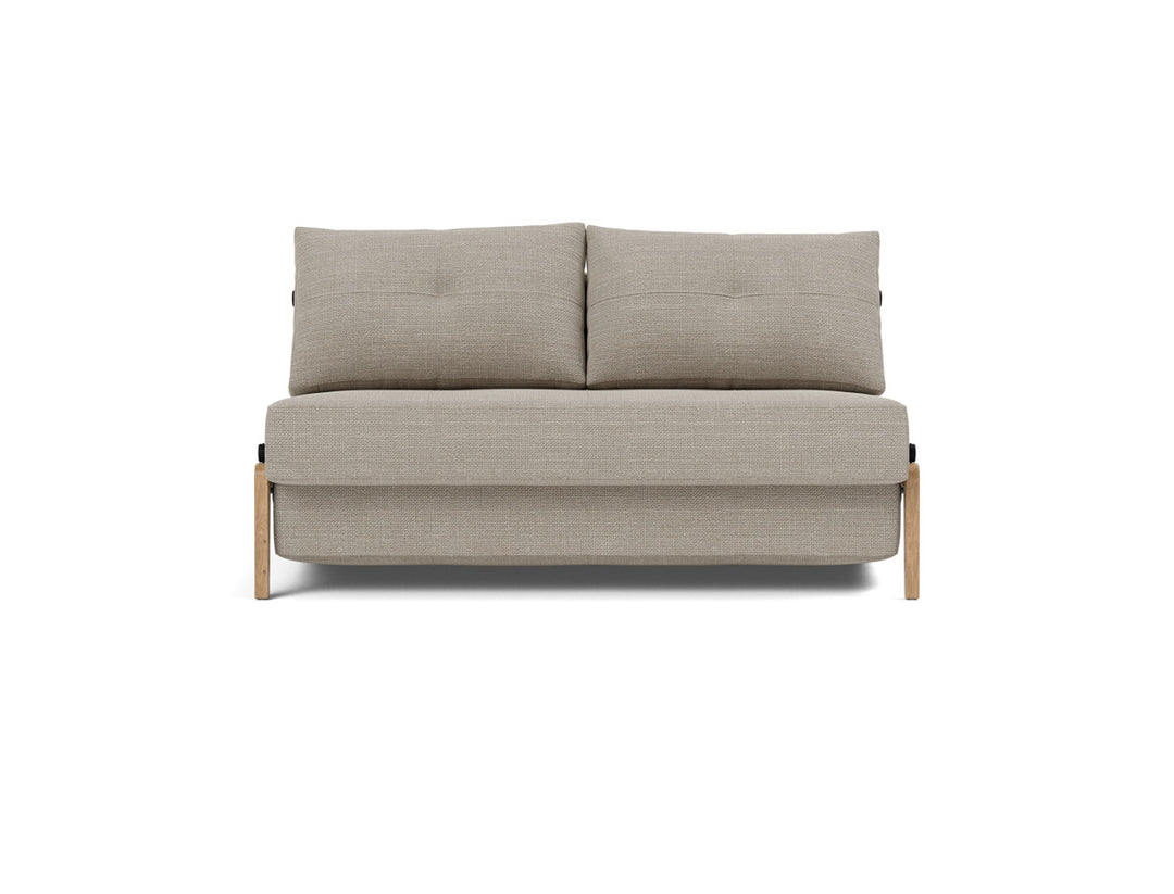 Canapea extensibila Cubed Wood 140x200cm, tesatura la alegere #material_579-kenya-gravel