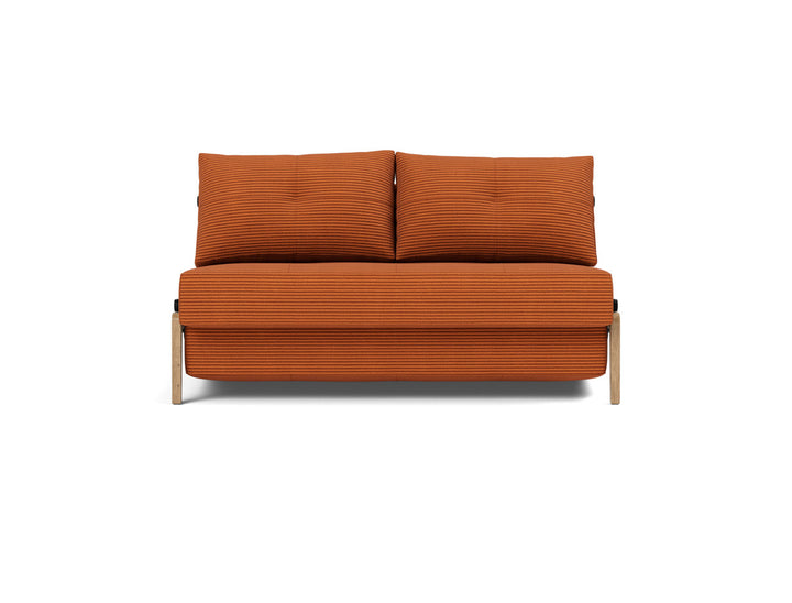 Canapea extensibila Cubed Wood 140x200cm, tesatura la alegere #material_595-corduroy-burnt-orange