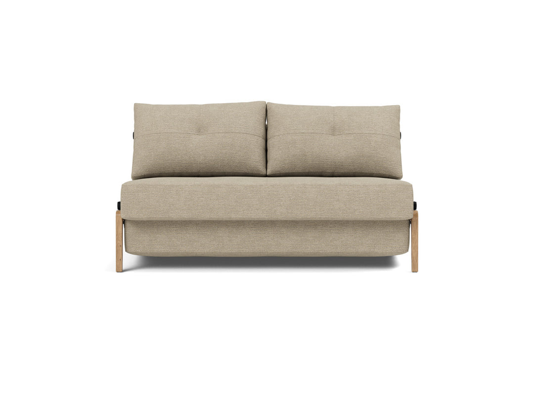 Canapea extensibila Cubed Wood 140x200cm, tesatura la alegere #material_356-taura-sand