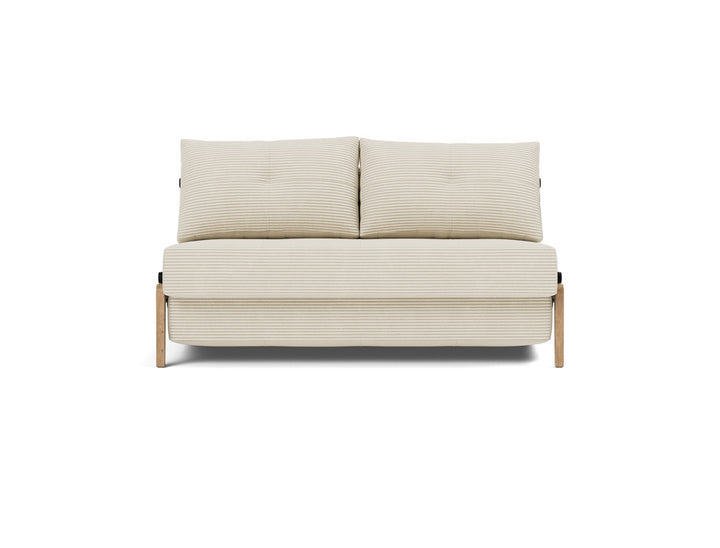 Canapea extensibila Cubed Wood 140x200cm, tesatura la alegere #material_594-corduroy-ivory