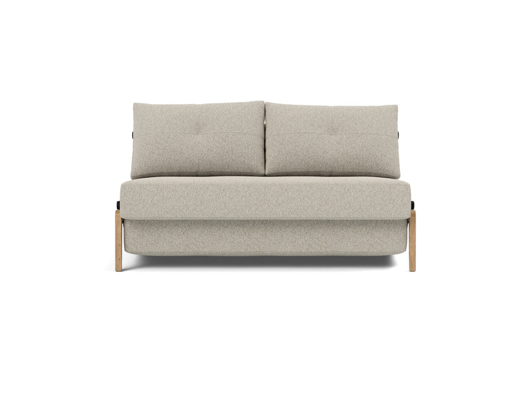 Canapea extensibila Cubed Wood 140x200cm, tesatura la alegere #material_539-boucl-beige