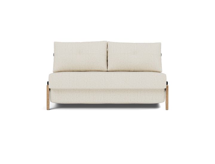 Canapea extensibila Cubed Wood 140x200cm, tesatura la alegere #material_531-boucl-off-white