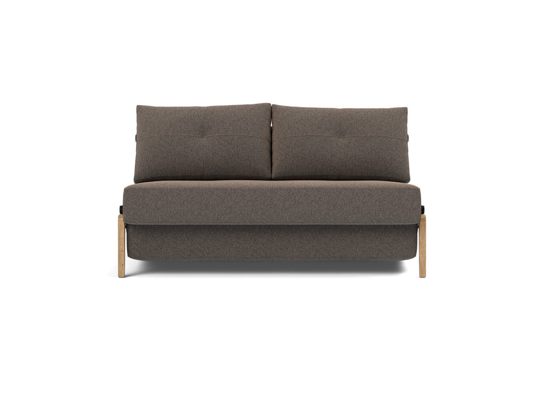 Canapea extensibila Cubed Wood 140x200cm, tesatura la alegere #material_530-boucl-taupe