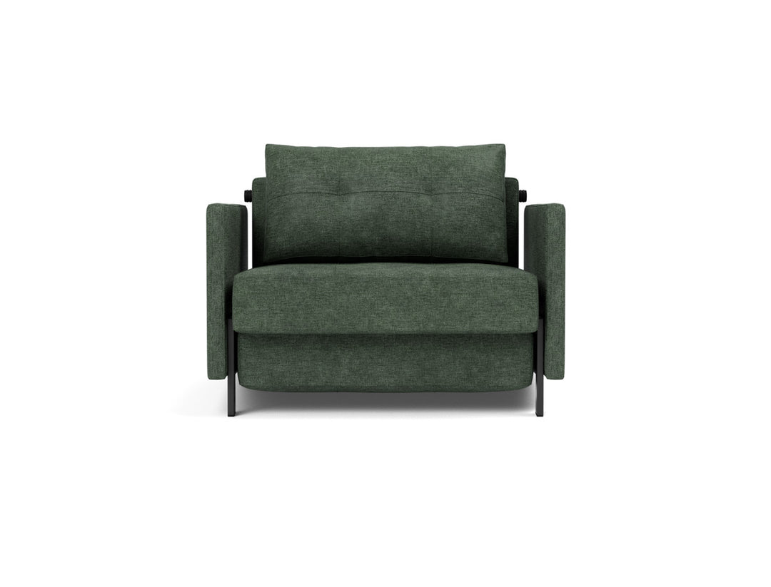 Fotoliu pat cu cotiere Cubed 02 90x200cm, tesatura la alegere #material_281-avella-pine-green