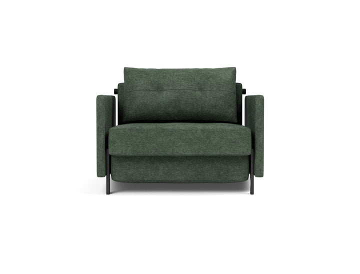 Fotoliu pat cu cotiere Cubed 02 90x200cm, tesatura la alegere #material_281-avella-pine-green