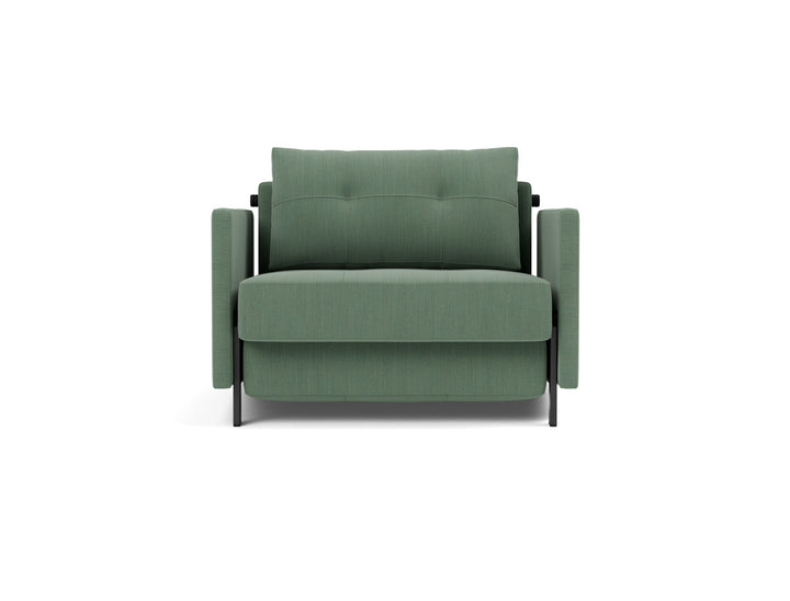 Fotoliu pat cu cotiere Cubed 02 90x200cm, tesatura la alegere #material_518-elegance-green