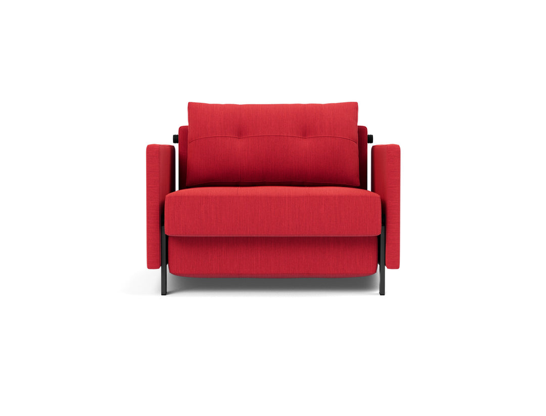 Fotoliu pat cu cotiere Cubed 02 90x200cm, tesatura la alegere #material_511-elegance-red