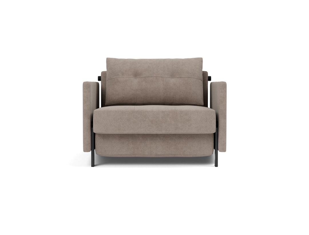 Fotoliu pat cu cotiere Cubed 02 90x200cm, tesatura la alegere #material_318-cordufine-beige