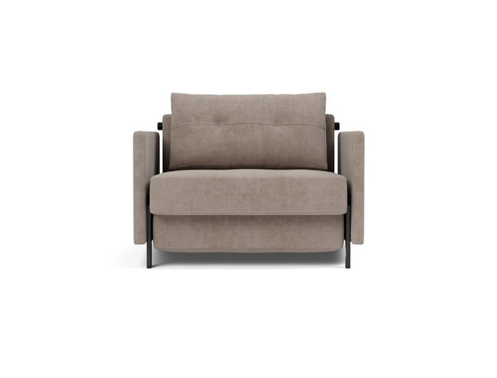 Fotoliu pat cu cotiere Cubed 02 90x200cm, tesatura la alegere #material_318-cordufine-beige
