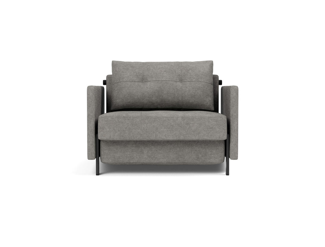 Fotoliu pat cu cotiere Cubed 02 90x200cm, tesatura la alegere #material_282-avella-warm-grey