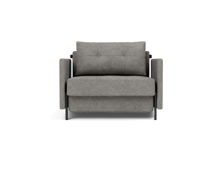 Fotoliu pat cu cotiere Cubed 02 90x200cm, tesatura la alegere #material_282-avella-warm-grey