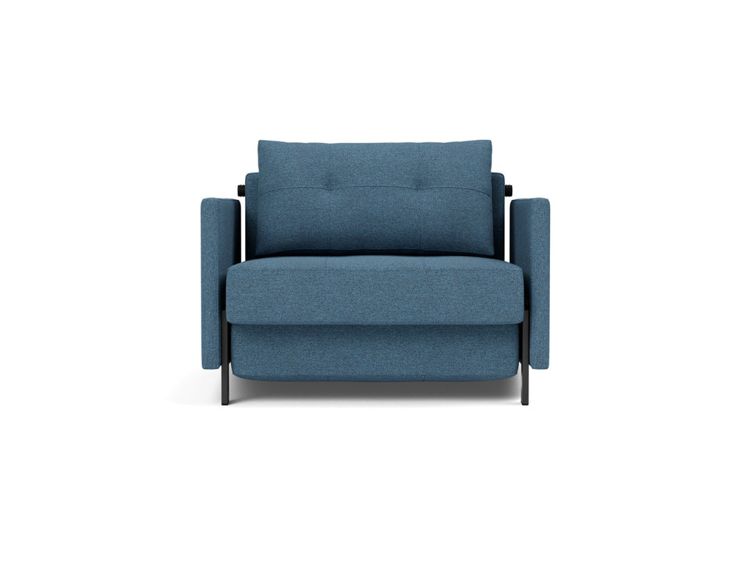 Fotoliu pat cu cotiere Cubed 02 90x200cm, tesatura la alegere #material_302-weda-blue