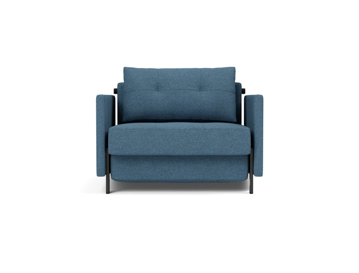 Fotoliu pat cu cotiere Cubed 02 90x200cm, tesatura la alegere #material_302-weda-blue