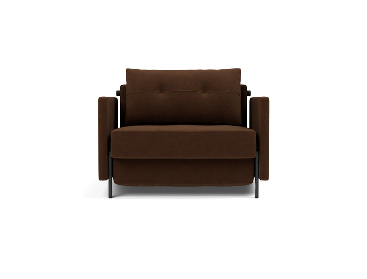 Fotoliu pat cu cotiere Cubed 02 90x200cm, tesatura la alegere #material_359-taura-cappuccino