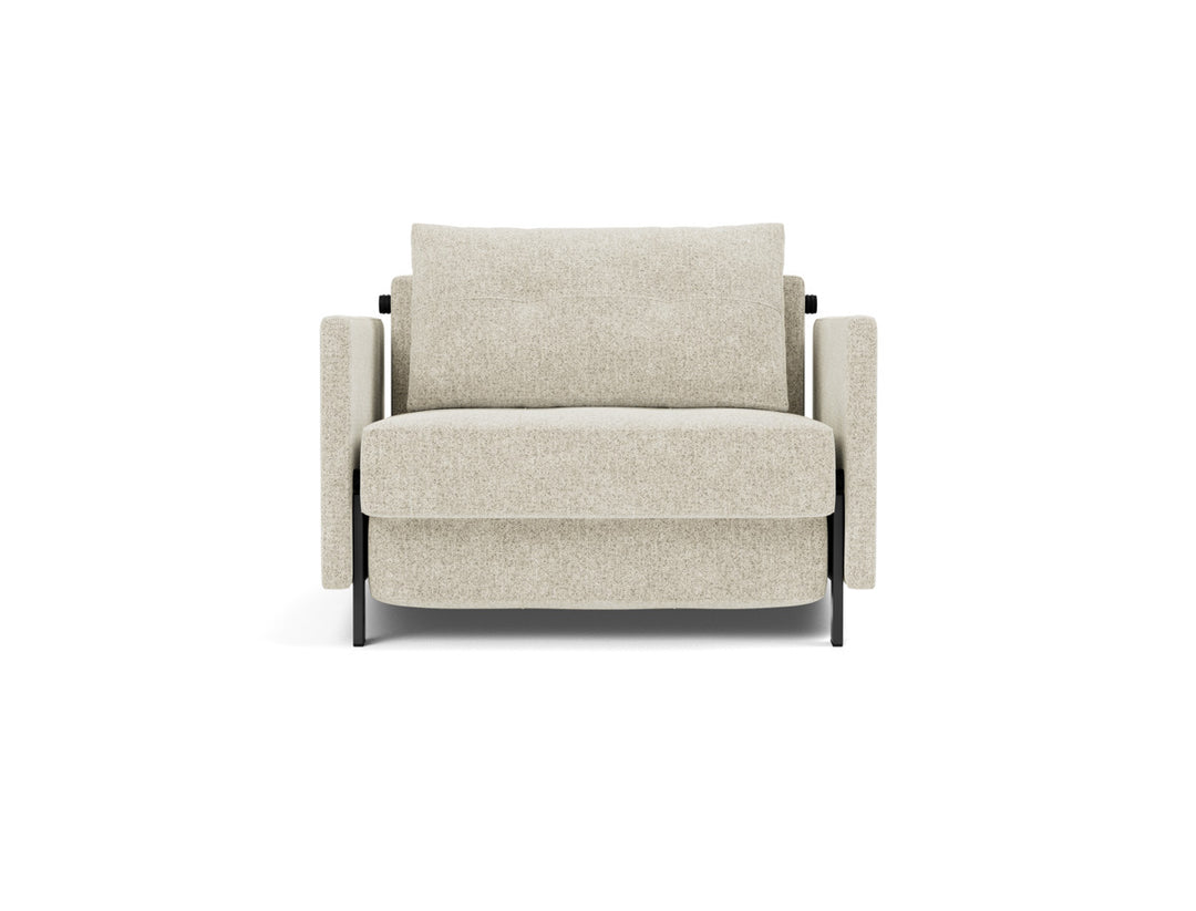 Fotoliu pat cu cotiere Cubed 02 90x200cm, tesatura la alegere #material_357-taura-off-white
