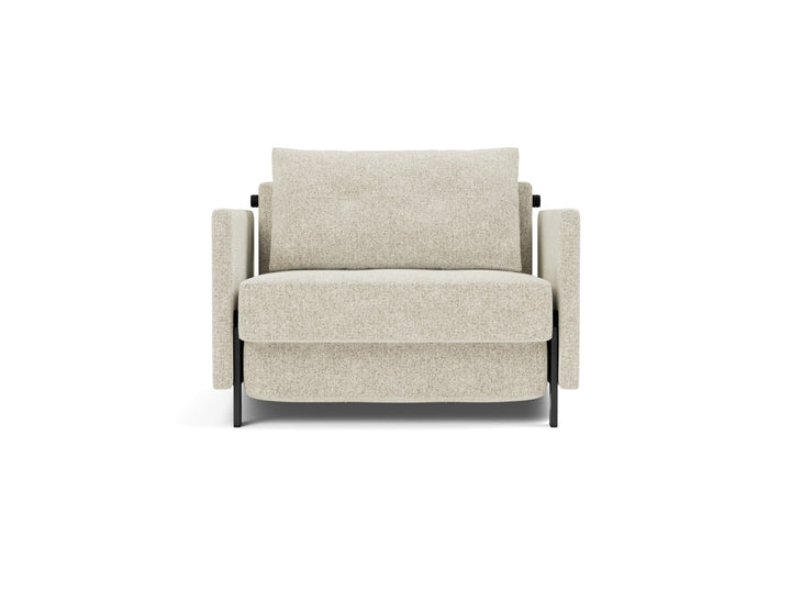 Fotoliu pat cu cotiere Cubed 02 90x200cm, tesatura la alegere #material_357-taura-off-white