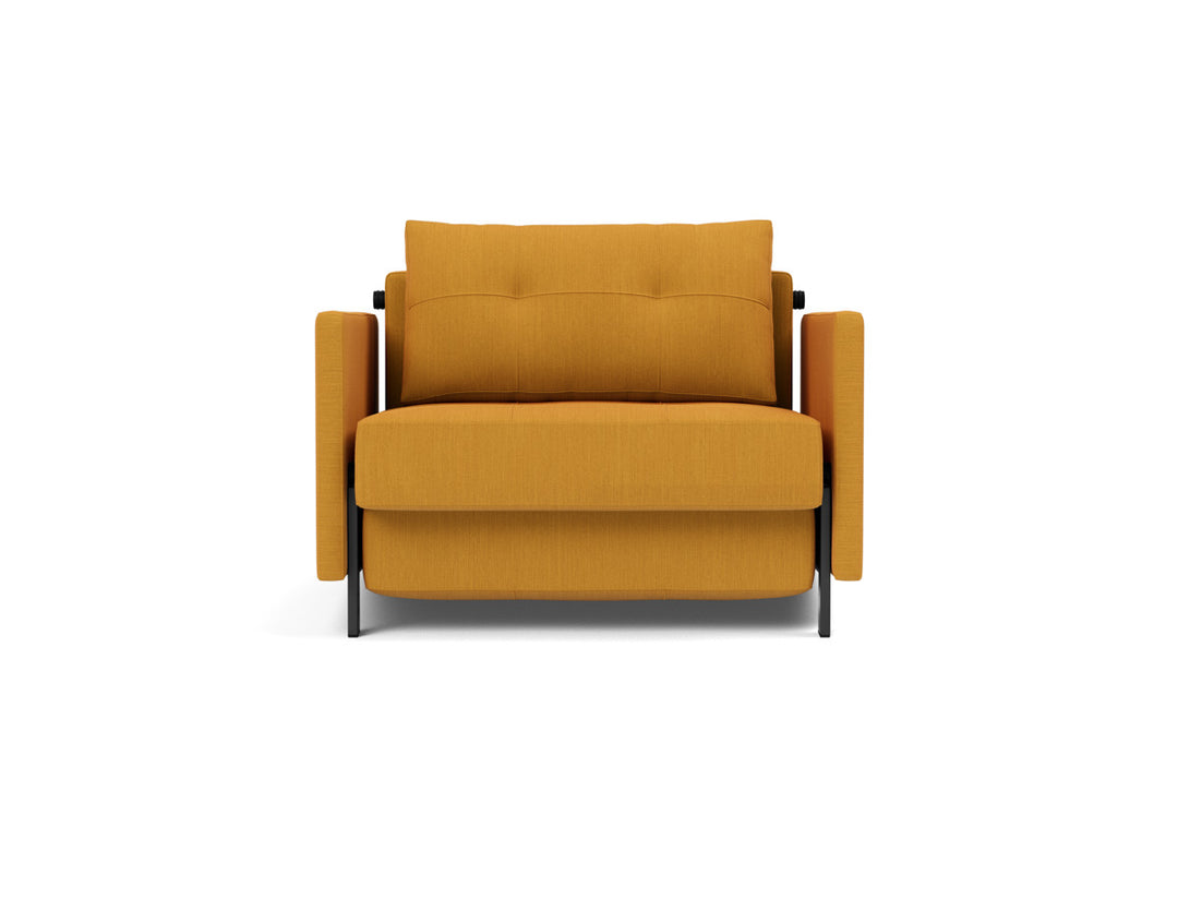 Fotoliu pat cu cotiere Cubed 02 90x200cm, tesatura la alegere #material_507-elegance-burned-curry