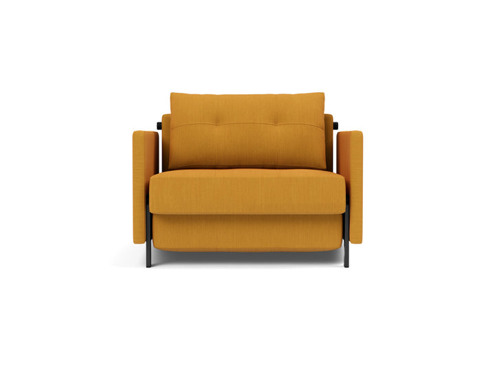 Fotoliu pat cu cotiere Cubed 02 90x200cm, tesatura la alegere #material_507-elegance-burned-curry