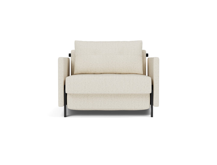Fotoliu pat cu cotiere Cubed 02 90x200cm, tesatura la alegere #material_531-boucl-off-white