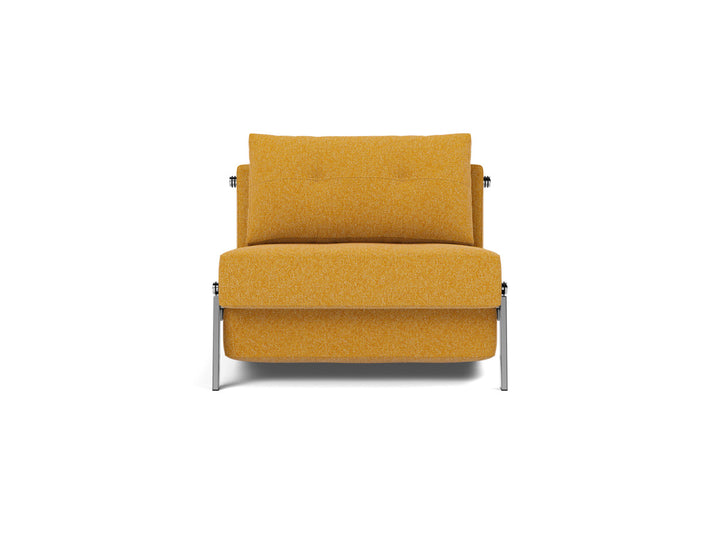 Fotoliu pat Cubed Chrome 90x200cm, tesatura la alegere #material_536-boucl-ochre