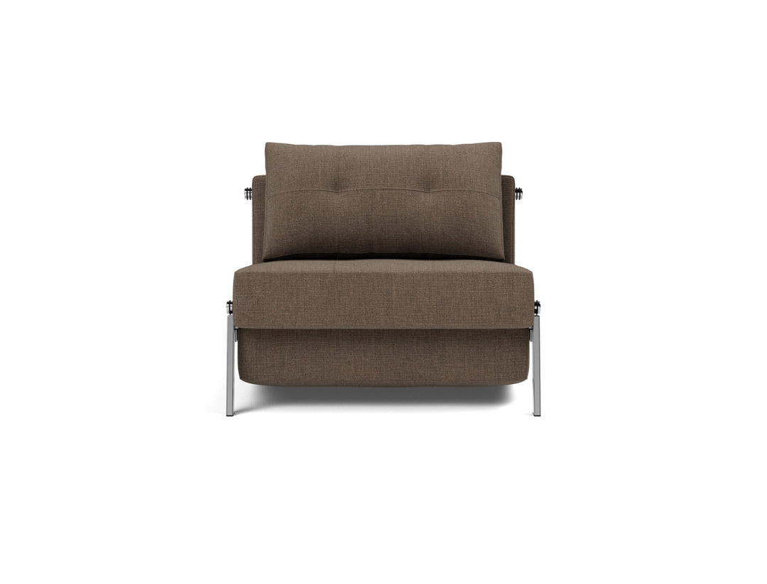 Fotoliu pat Cubed Chrome 90x200cm, tesatura la alegere #material_411-esina-cedar-brown