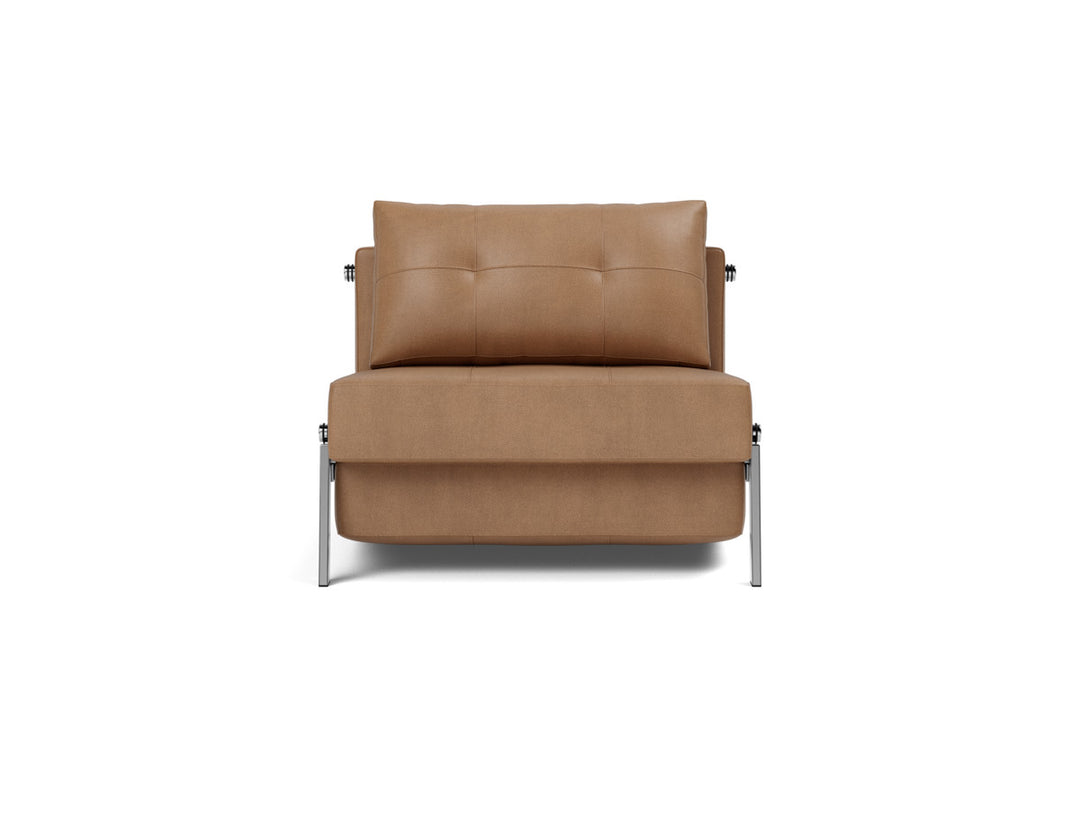 Fotoliu pat Cubed Chrome 90x200cm, tesatura la alegere #material_551-faunal-brown