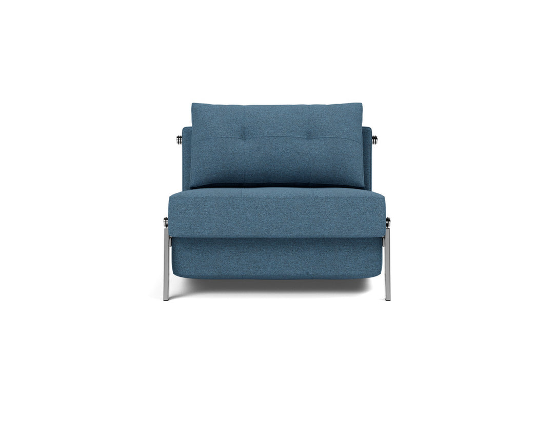 Fotoliu pat Cubed Chrome 90x200cm, tesatura la alegere #material_302-weda-blue