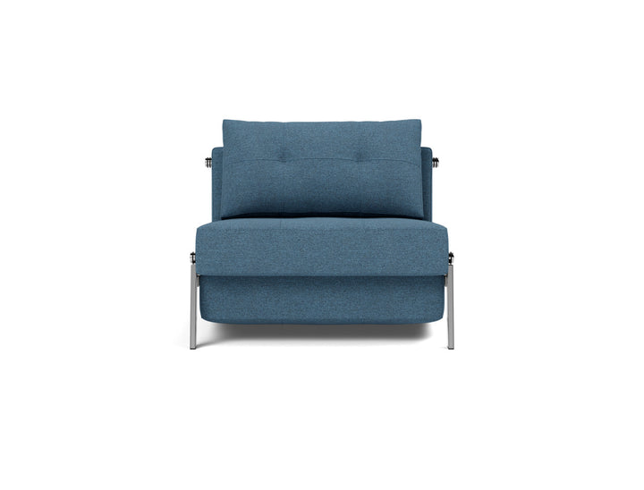 Fotoliu pat Cubed Chrome 90x200cm, tesatura la alegere #material_302-weda-blue