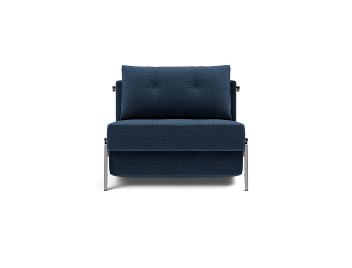 Fotoliu pat Cubed Chrome 90x200cm, tesatura la alegere #material_414-esina-indigo-blue