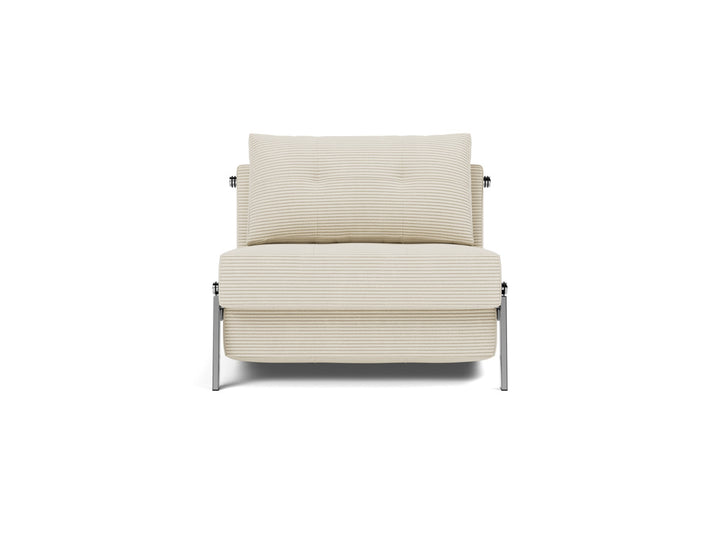 Fotoliu pat Cubed Chrome 90x200cm, tesatura la alegere #material_594-corduroy-ivory