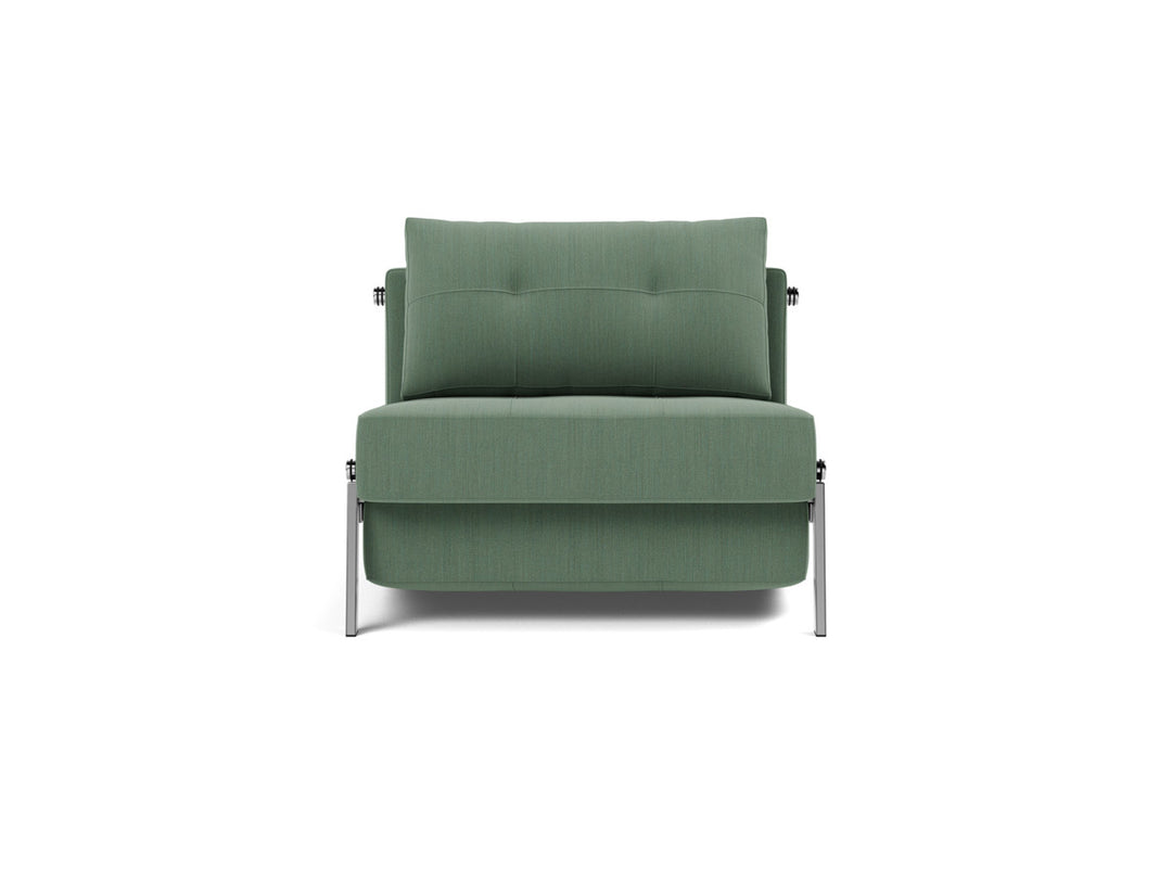 Fotoliu pat Cubed Chrome 90x200cm, tesatura la alegere #material_518-elegance-green