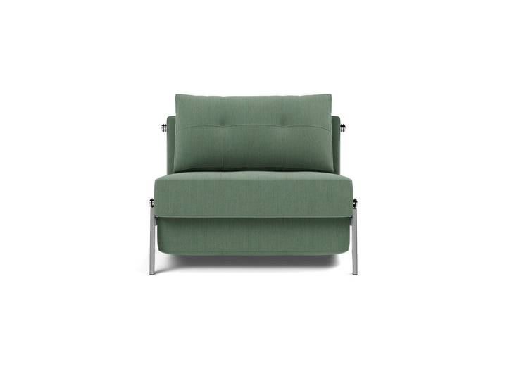 Fotoliu pat Cubed Chrome 90x200cm, tesatura la alegere #material_518-elegance-green