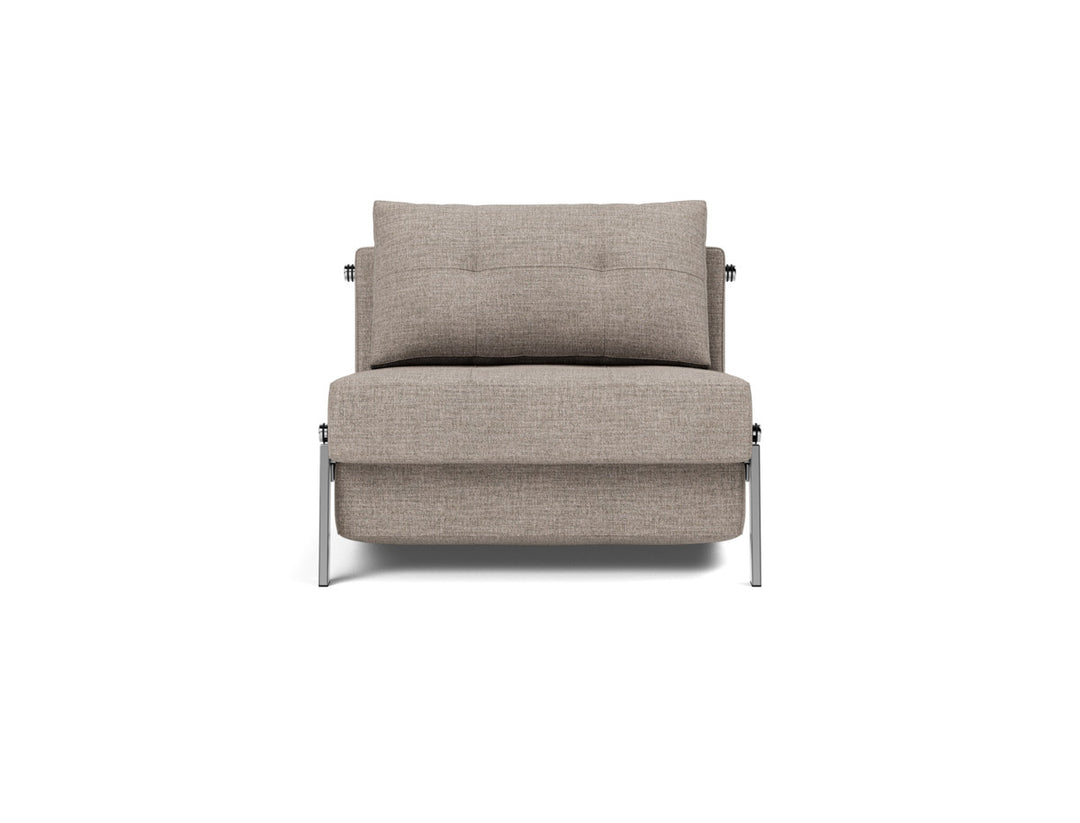 Fotoliu pat Cubed Chrome 90x200cm, tesatura la alegere #material_472-yuveno-warm-grey