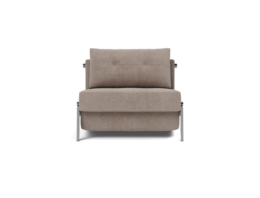 Fotoliu pat Cubed Chrome 90x200cm, tesatura la alegere #material_318-cordufine-beige