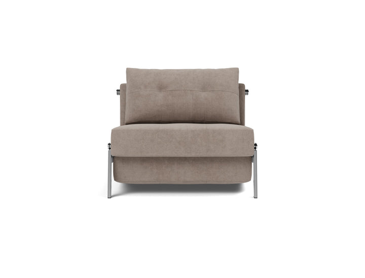 Fotoliu pat Cubed Chrome 90x200cm, tesatura la alegere #material_318-cordufine-beige