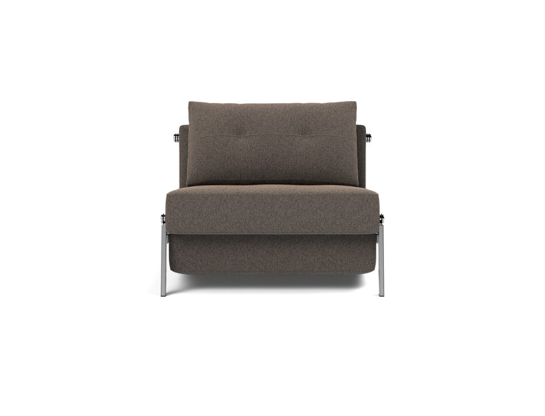 Fotoliu pat Cubed Chrome 90x200cm, tesatura la alegere #material_530-boucl-taupe