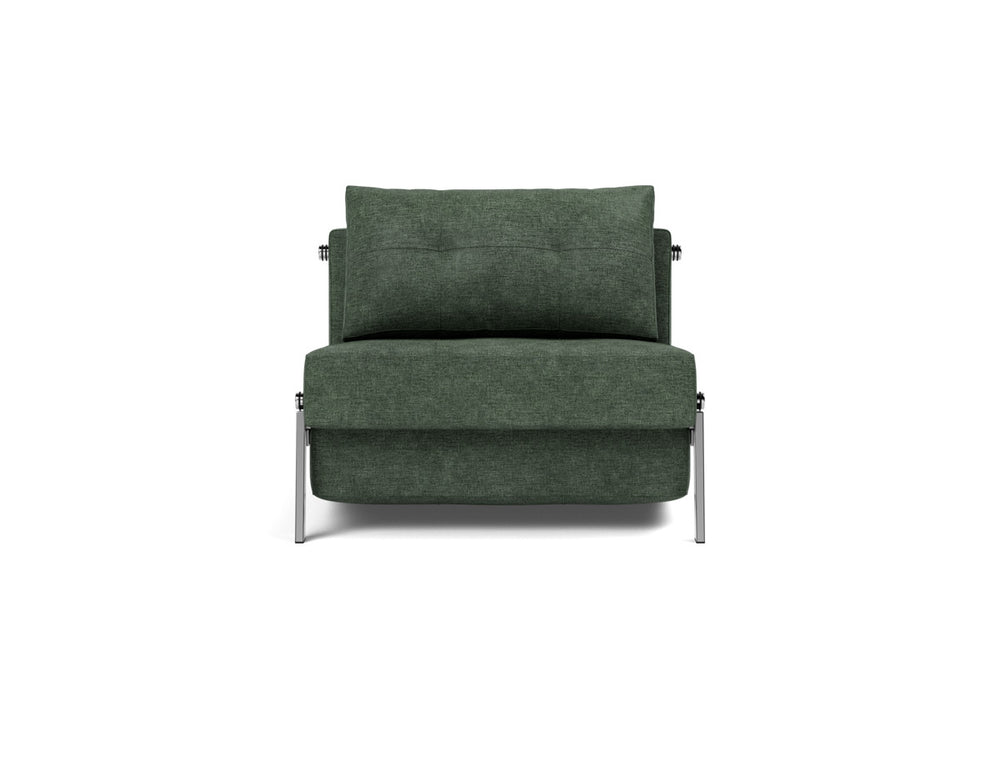 Fotoliu pat Cubed Chrome 90x200cm, tesatura la alegere #material_281-avella-pine-green