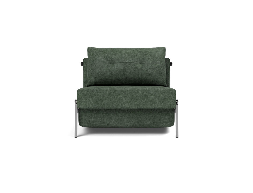 Fotoliu pat Cubed Chrome 90x200cm, tesatura la alegere #material_281-avella-pine-green