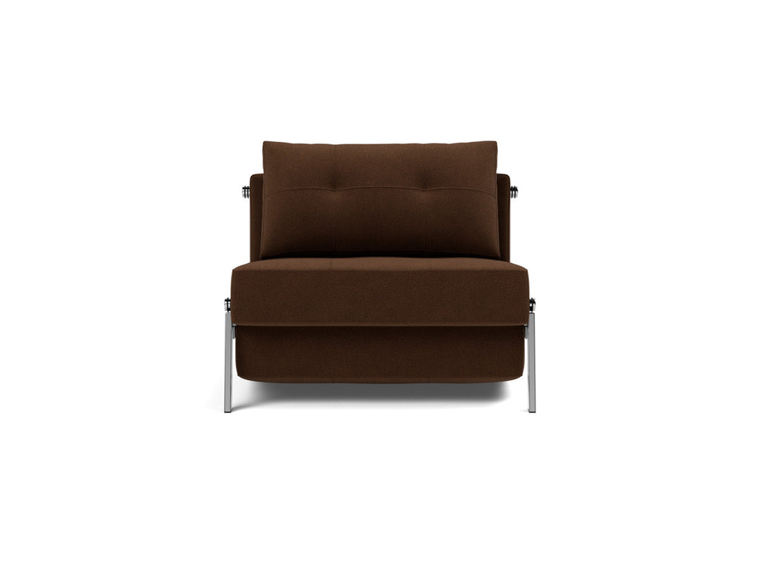Fotoliu pat Cubed Chrome 90x200cm, tesatura la alegere #material_359-taura-cappuccino
