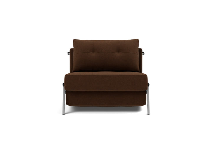 Fotoliu pat Cubed Chrome 90x200cm, tesatura la alegere #material_359-taura-cappuccino