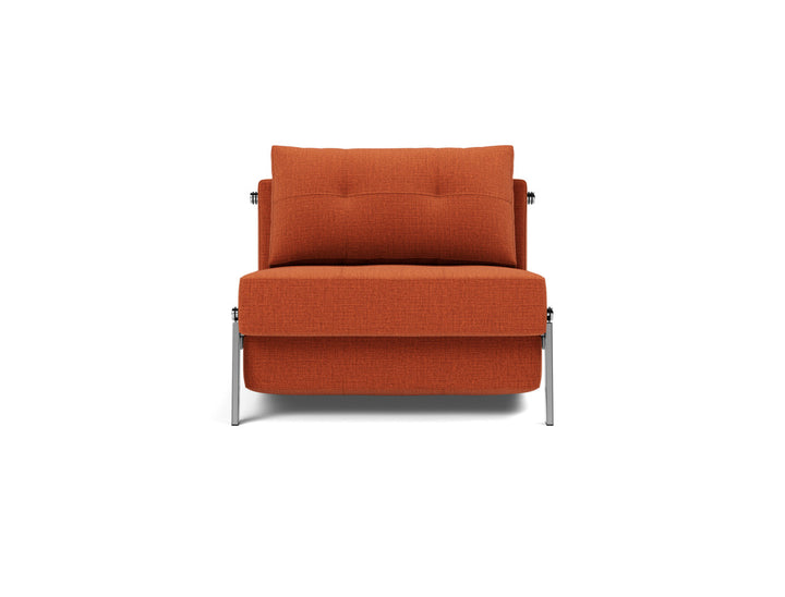 Fotoliu pat Cubed Chrome 90x200cm, tesatura la alegere #material_412-esina-rust-orange